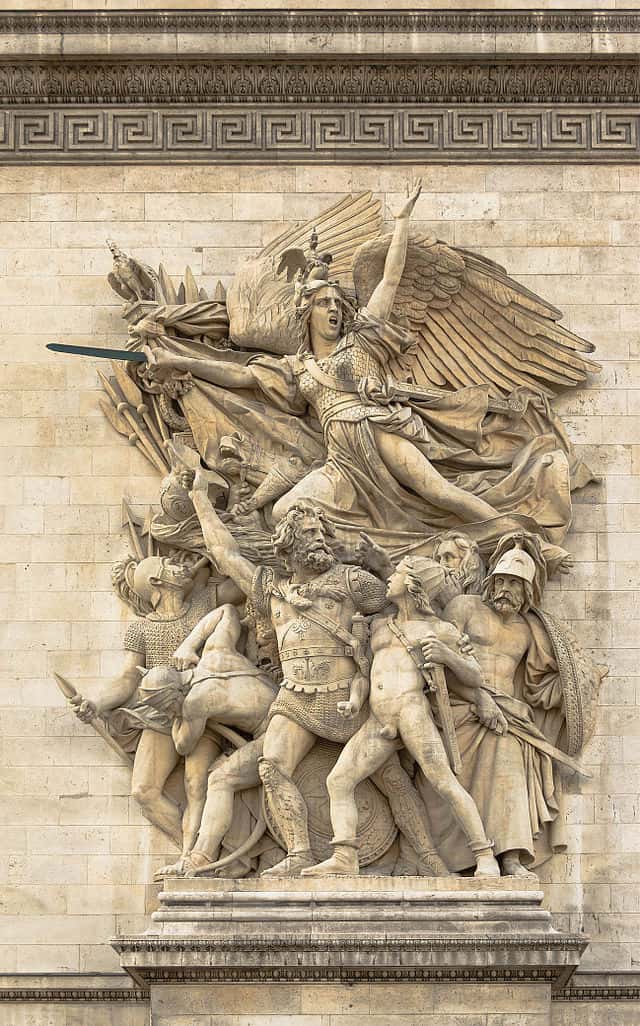 The Departure of the volunteers of 1792 (a.k.a. La Marseillaise) sculpture by François Rude, Arc de Triomphe de l&rsquo;Etoile, Paris, France.